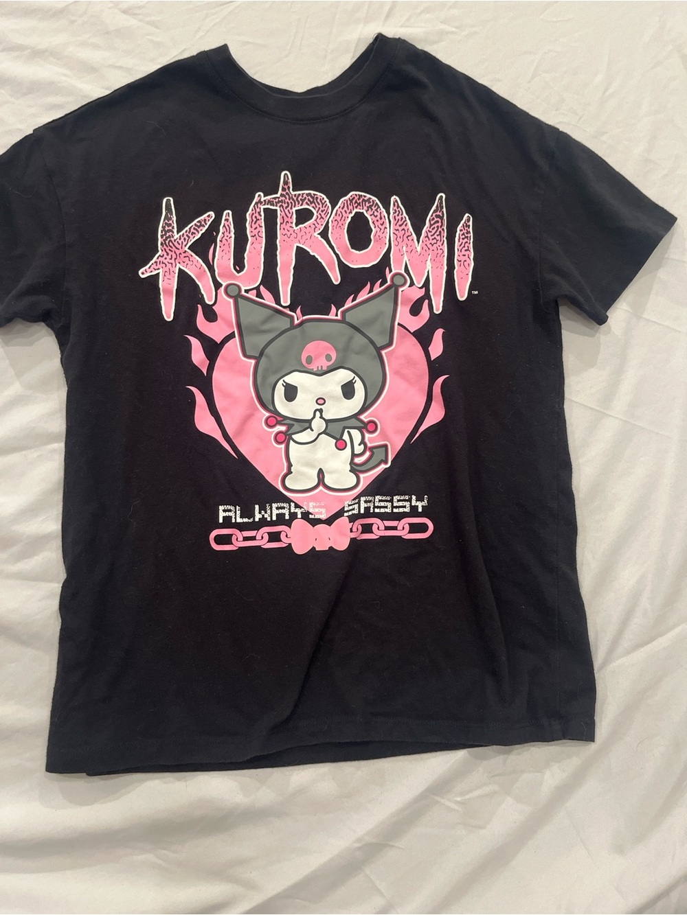 Graphic Tee - Women's Black & Pink Short Sleeve Top